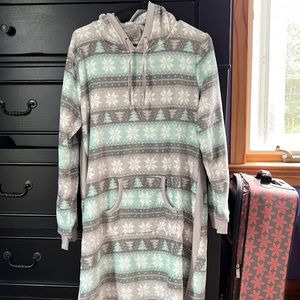 Fuzzy Christmas long hoodie